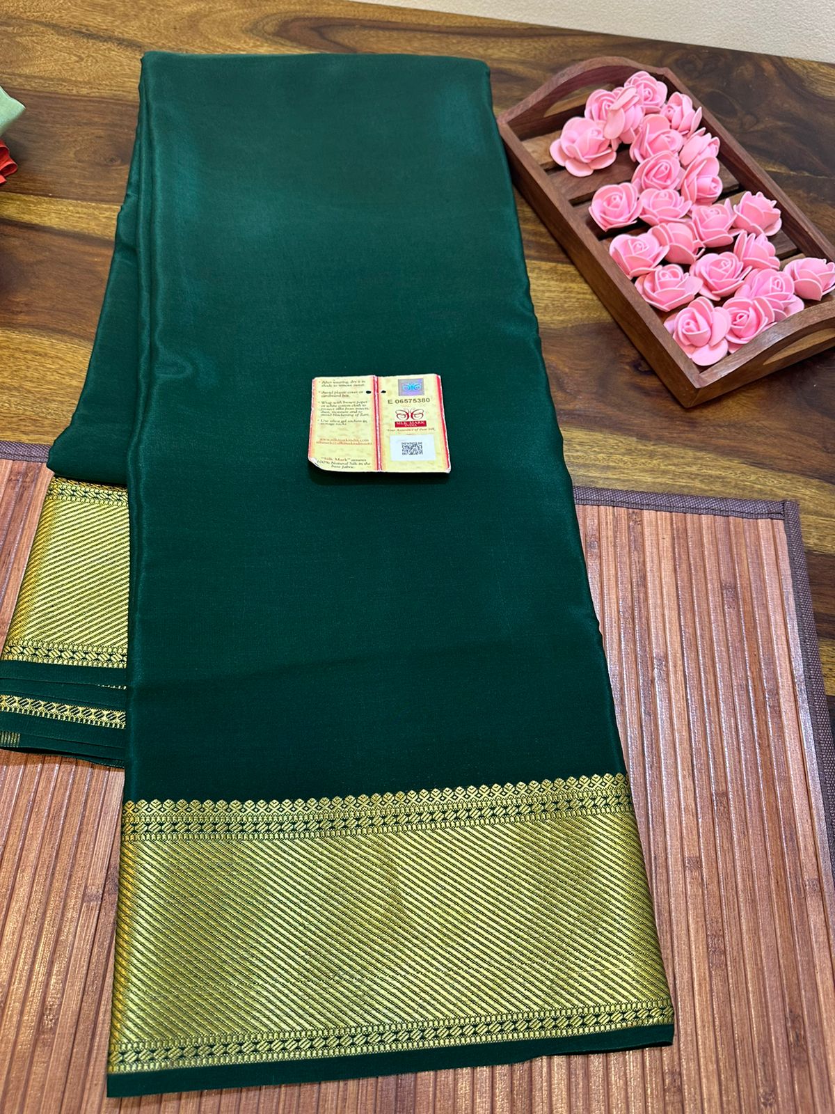 Pure mysore silk 120 gram thickness saree