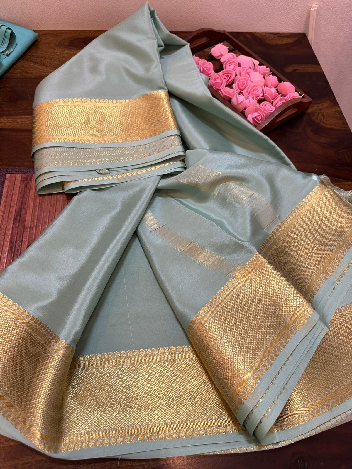 Pure mysore silk 120 gram thickness saree