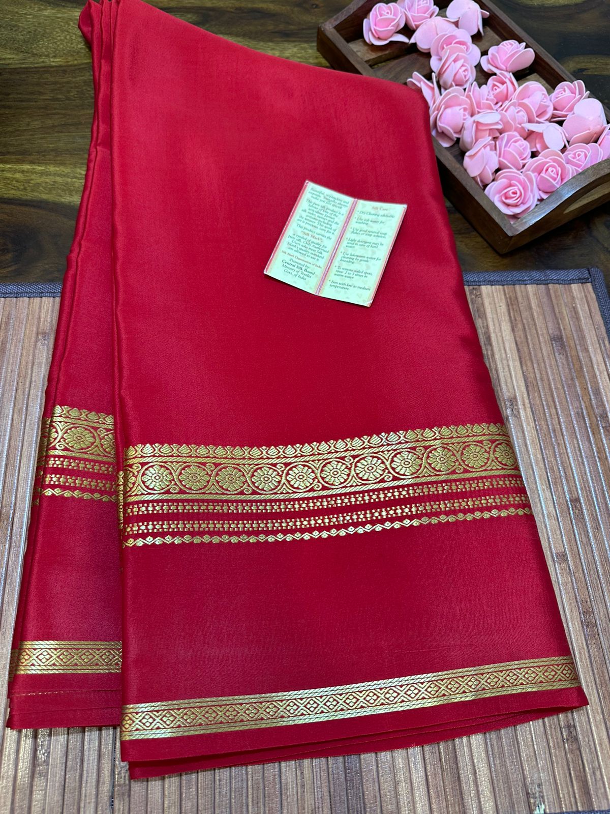 Pure mysore silk 120 gram thickness saree