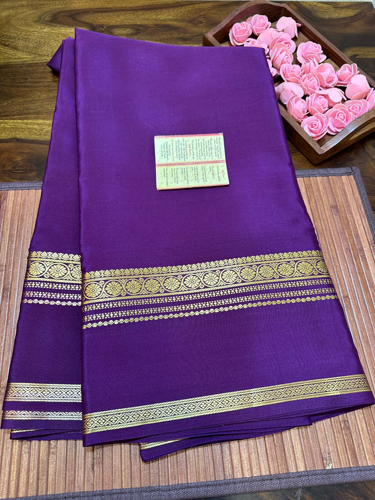 Pure mysore silk 120 gram thickness saree