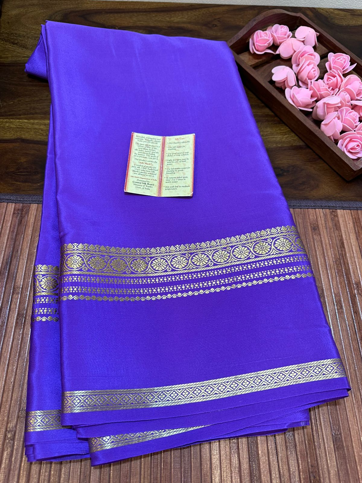 Pure mysore silk 120 gram thickness saree