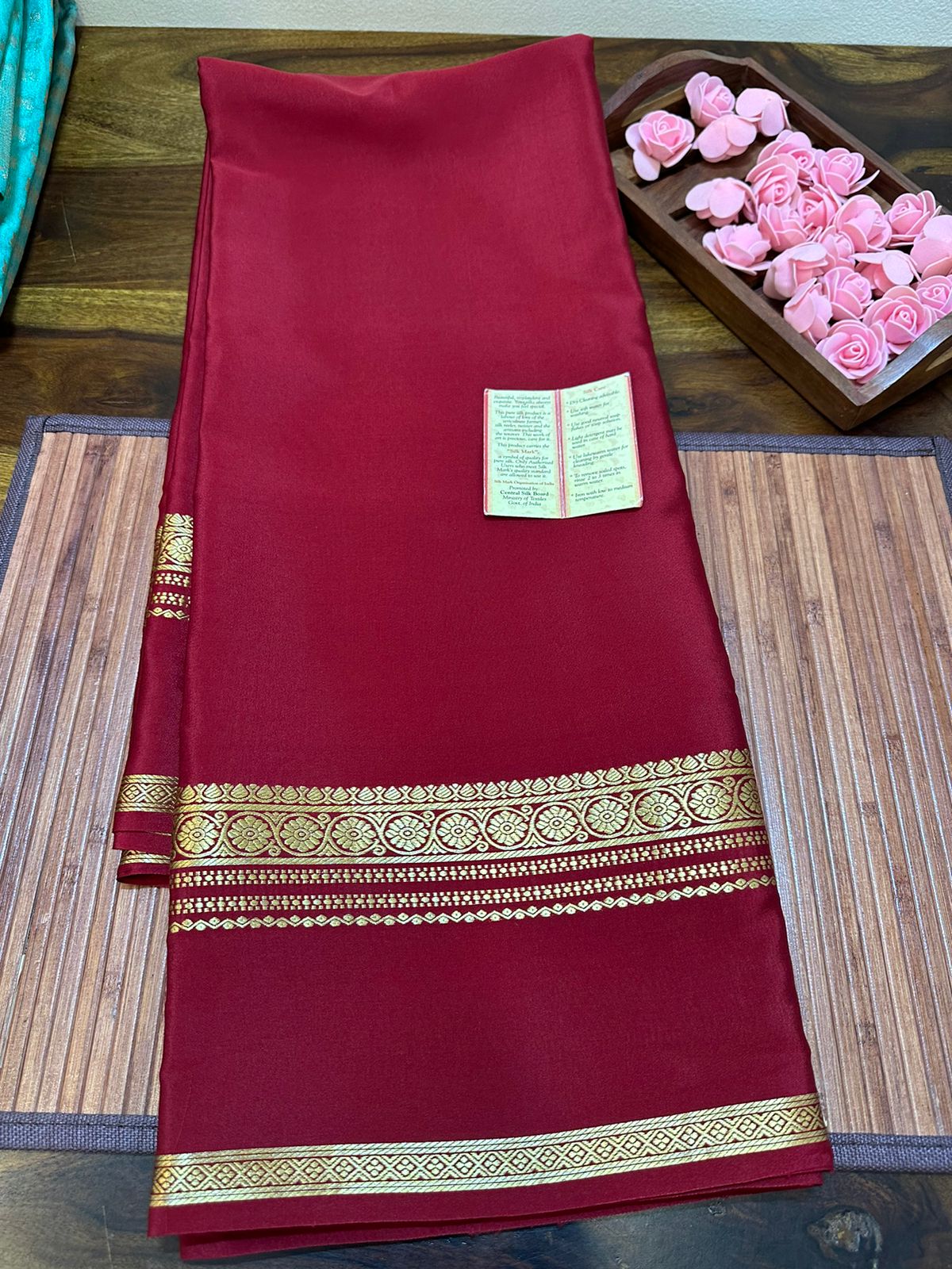 Pure mysore silk 120 gram thickness saree