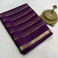 Pure mysore silk 120 gram zari lined saree