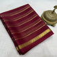 Pure mysore silk 120 gram zari lined saree
