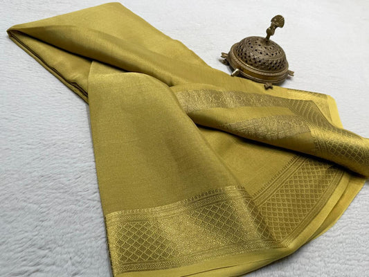 Pure mysore silk 120 gram solid color saree