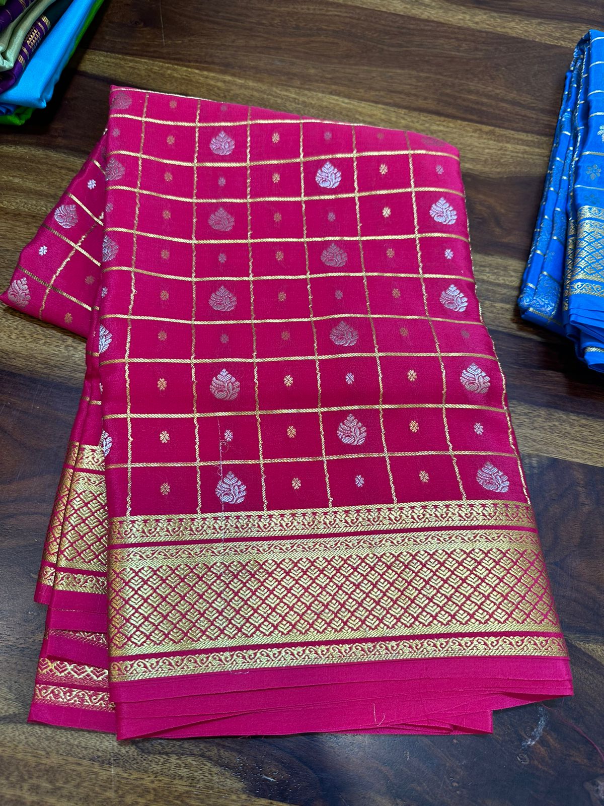 Pure mysore silk 120 grm thickness saree