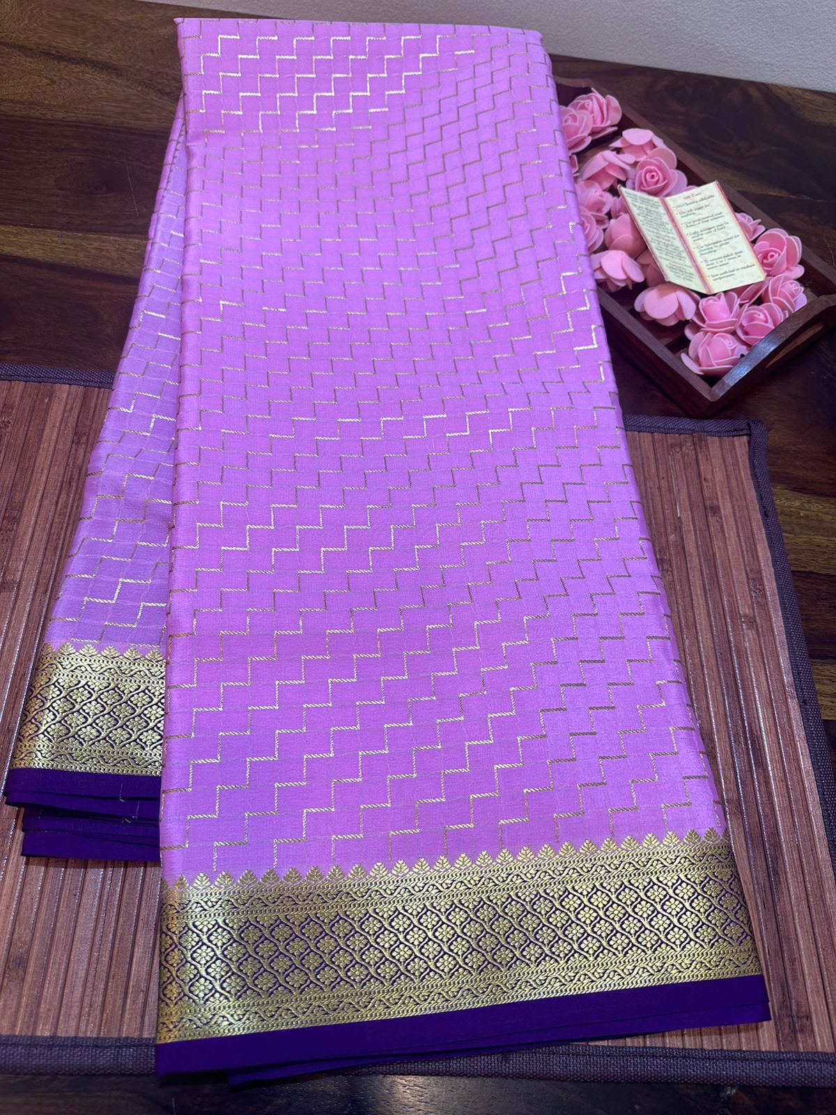 Pure mysore silk 120 grm thickness saree