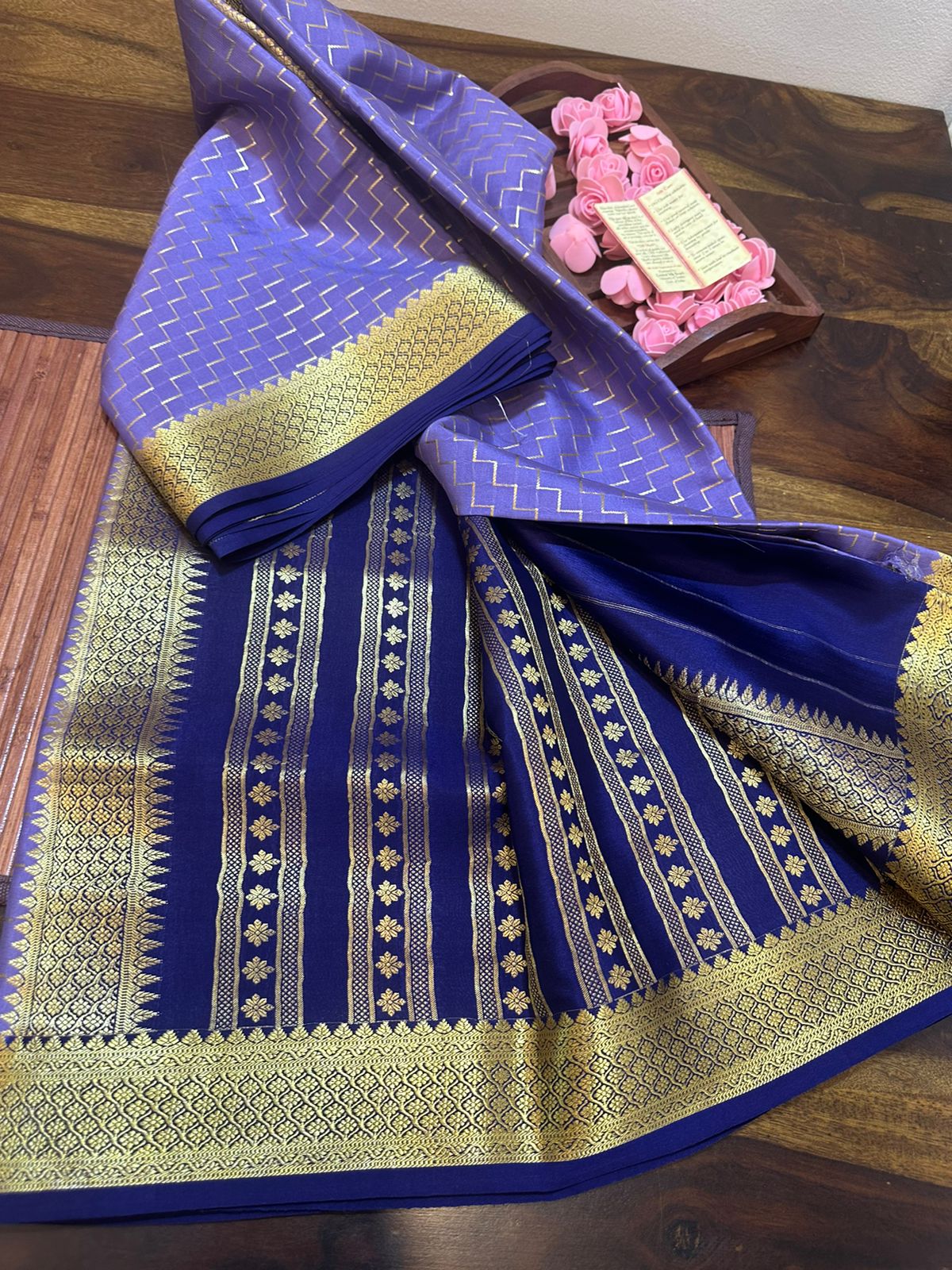 Pure mysore silk 120 grm thickness saree