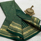 Pure mysore silk checked with butta work 120 grm thickness saree