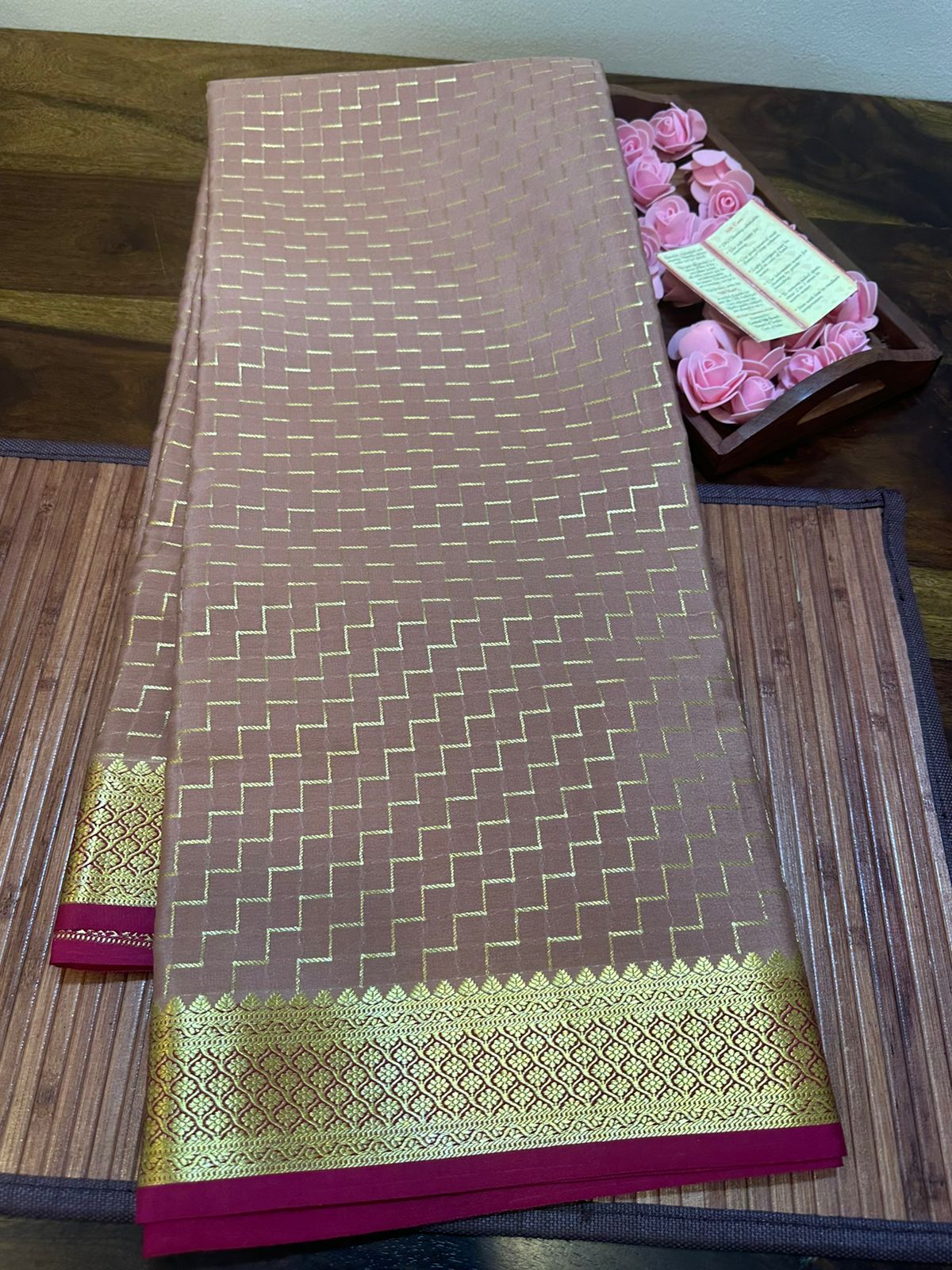 Pure mysore silk 120 grm thickness saree