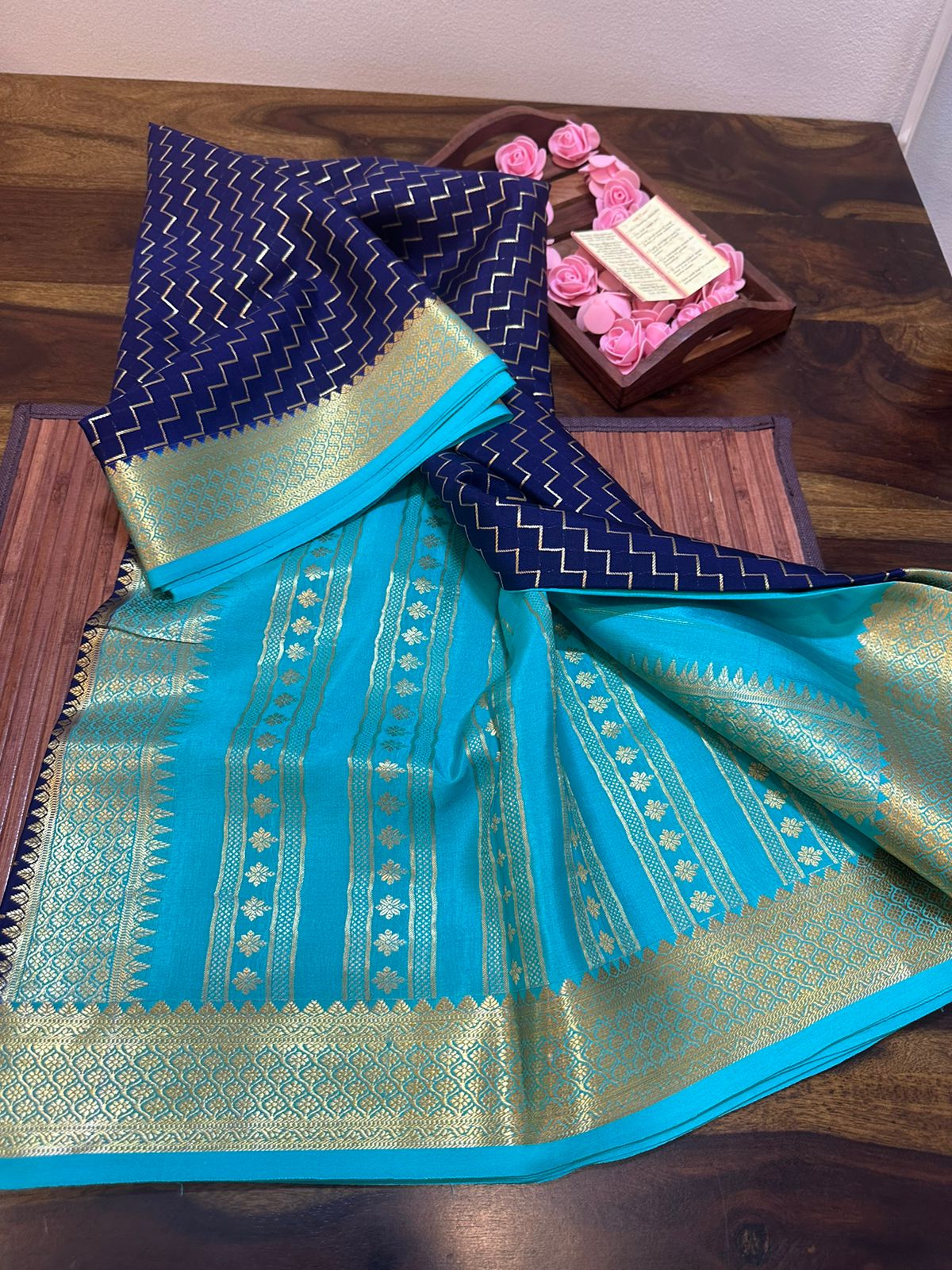 Pure mysore silk 120 grm thickness saree