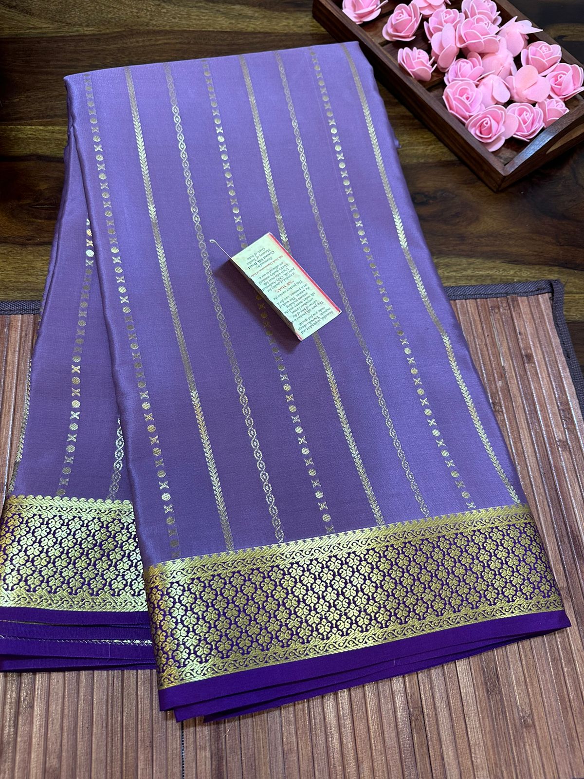 Pure mysore silk 120 grm thickness saree