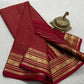 Pure mysore silk checked with butta work 120 grm thickness saree