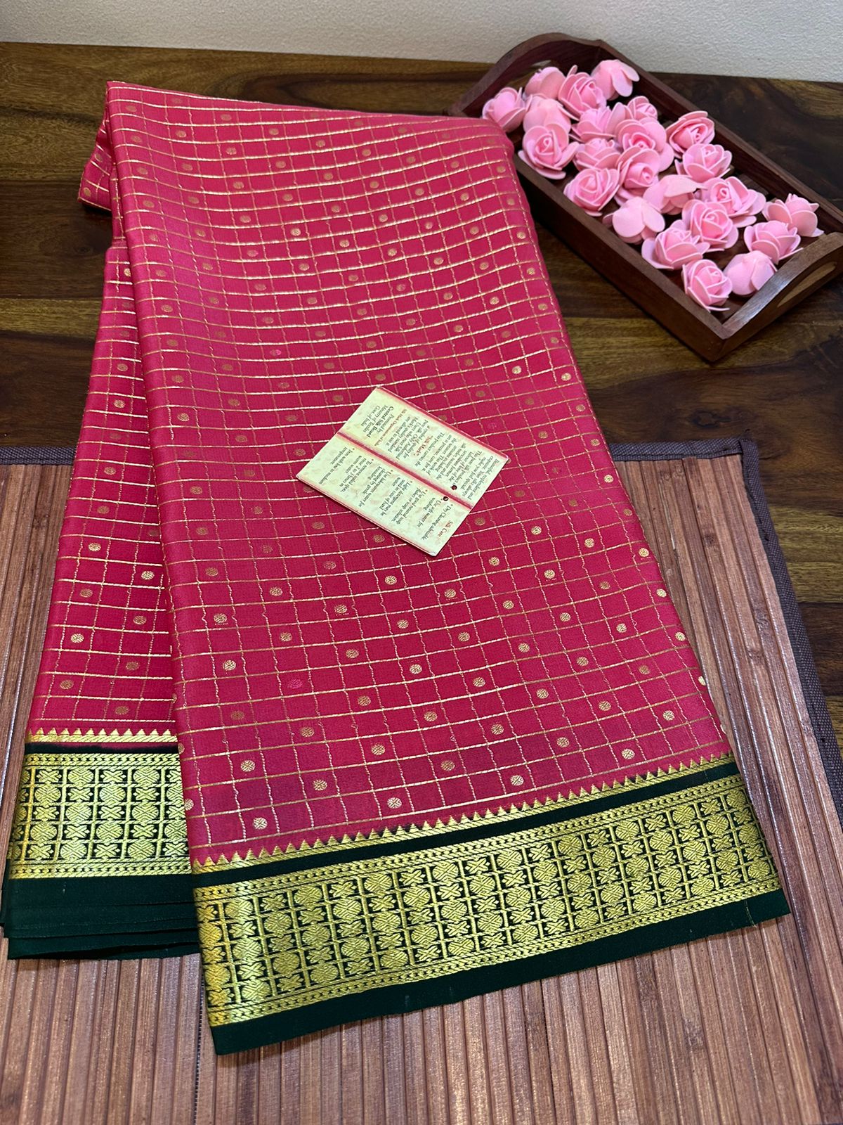 Pure mysore silk 120 grm thickness saree