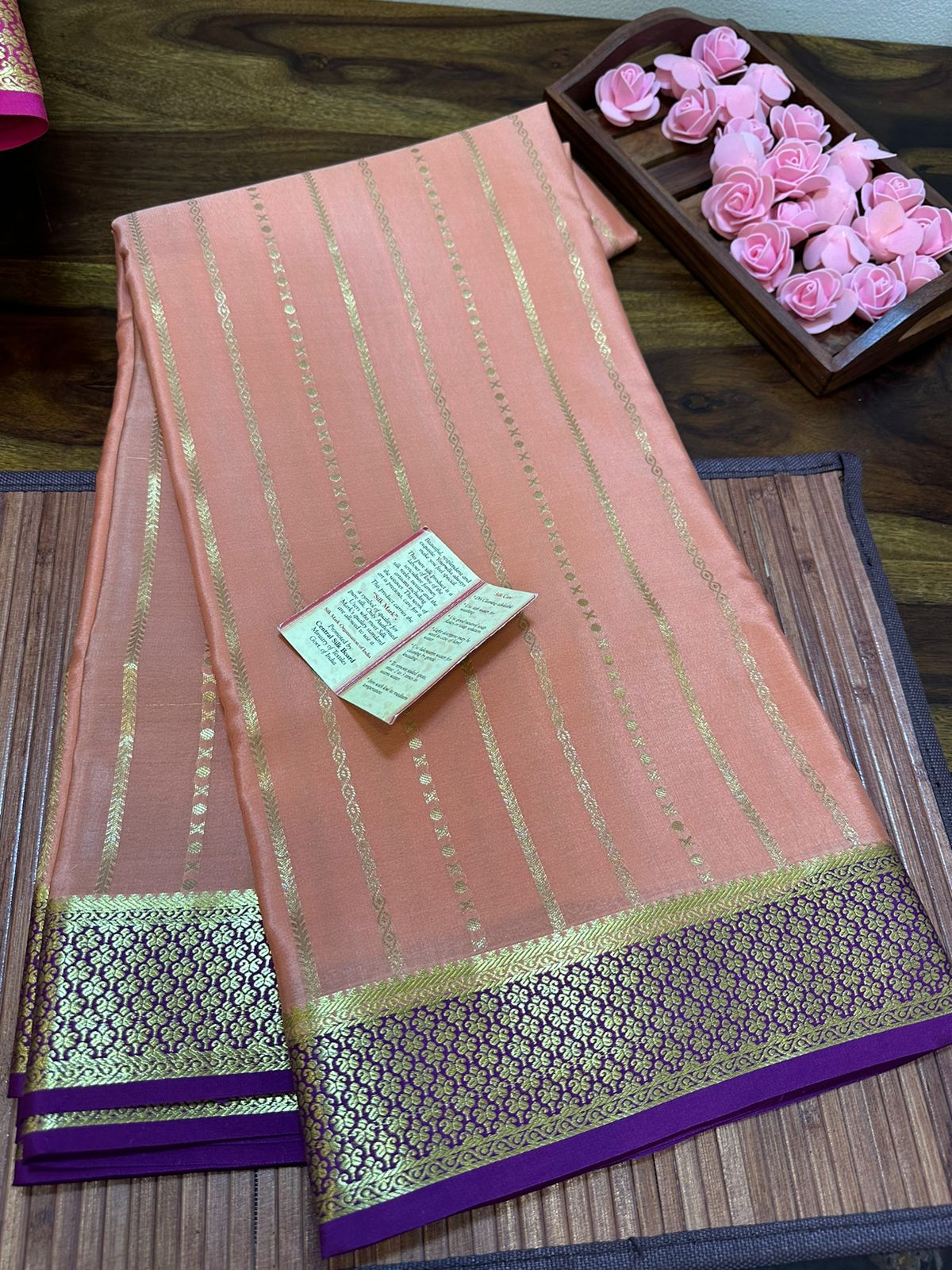 Pure mysore silk 120 grm thickness saree