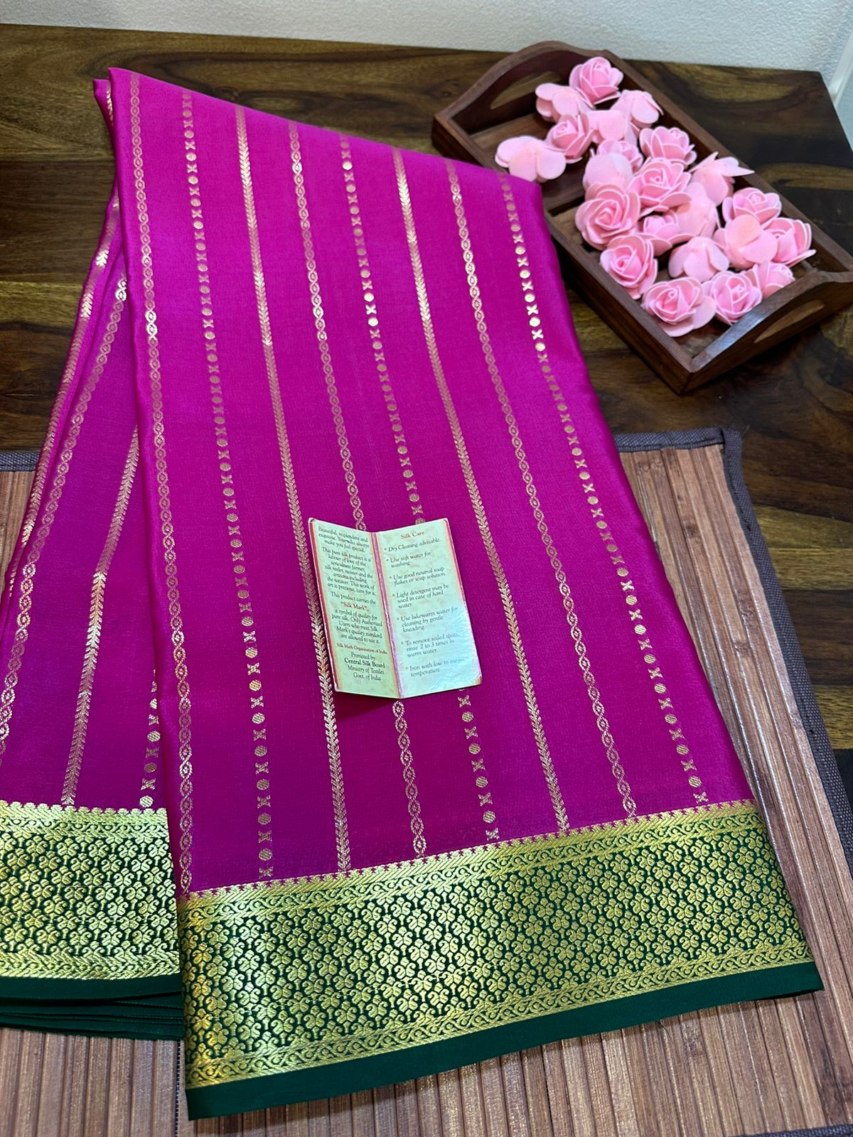 Pure mysore silk 120 grm thickness saree