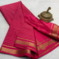 Pure mysore silk checked 120 grm thickness saree