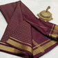 Pure mysore silk checked 120 grm thickness saree