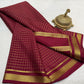 Pure mysore silk checked 120 grm thickness saree