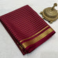 Pure mysore silk checked 120 grm thickness saree