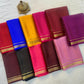 Pure mysore silk checked 120 grm thickness saree