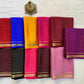Pure mysore silk checked 120 grm thickness saree