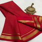 Pure mysore silk checked 120 grm thickness saree