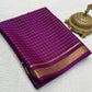 Pure mysore silk checked 120 grm thickness saree