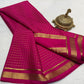 Pure mysore silk checked 120 grm thickness saree