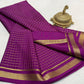 Pure mysore silk checked 120 grm thickness saree