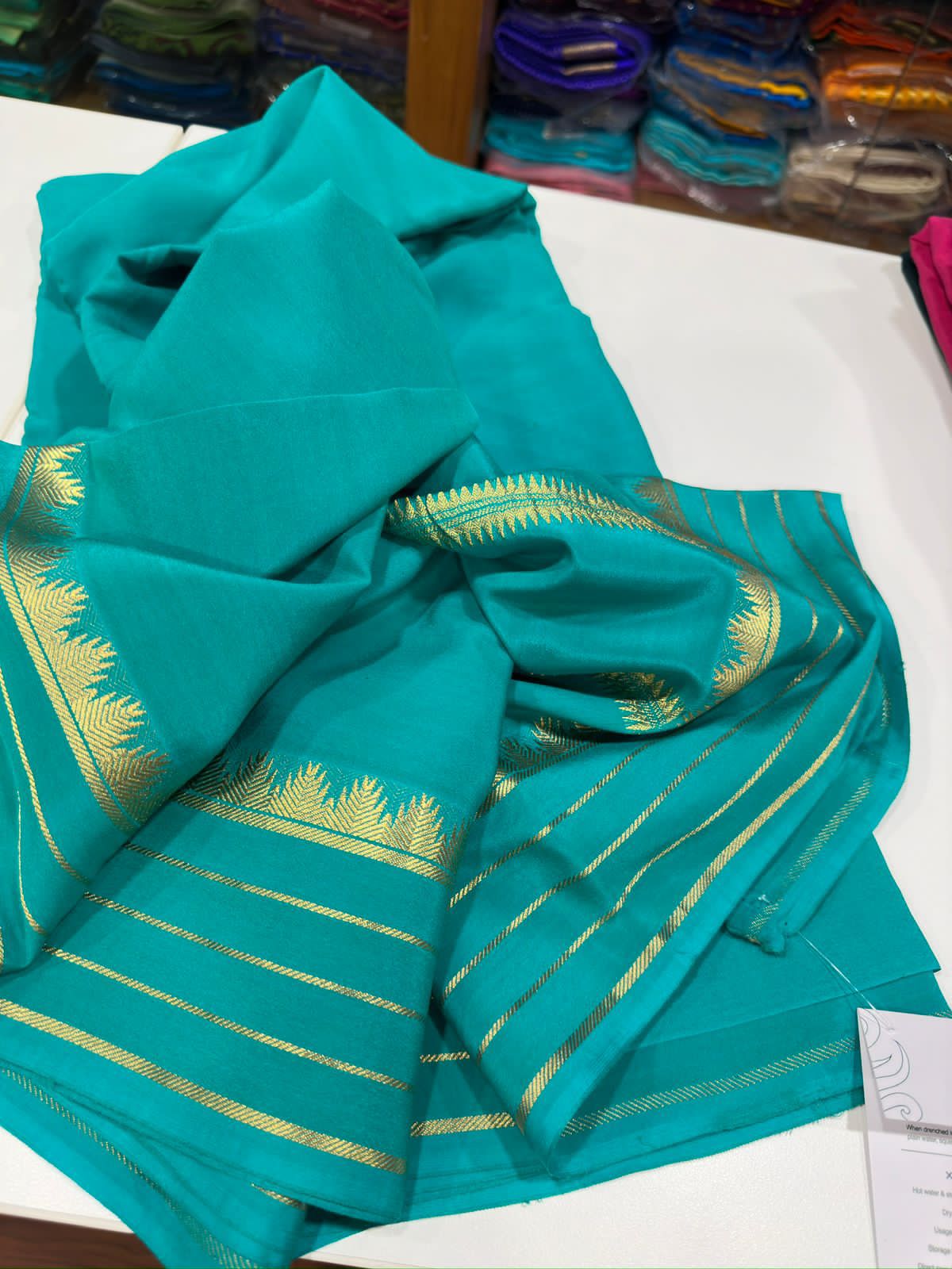 Pure mysore crepe silk 120 grm thickness saree