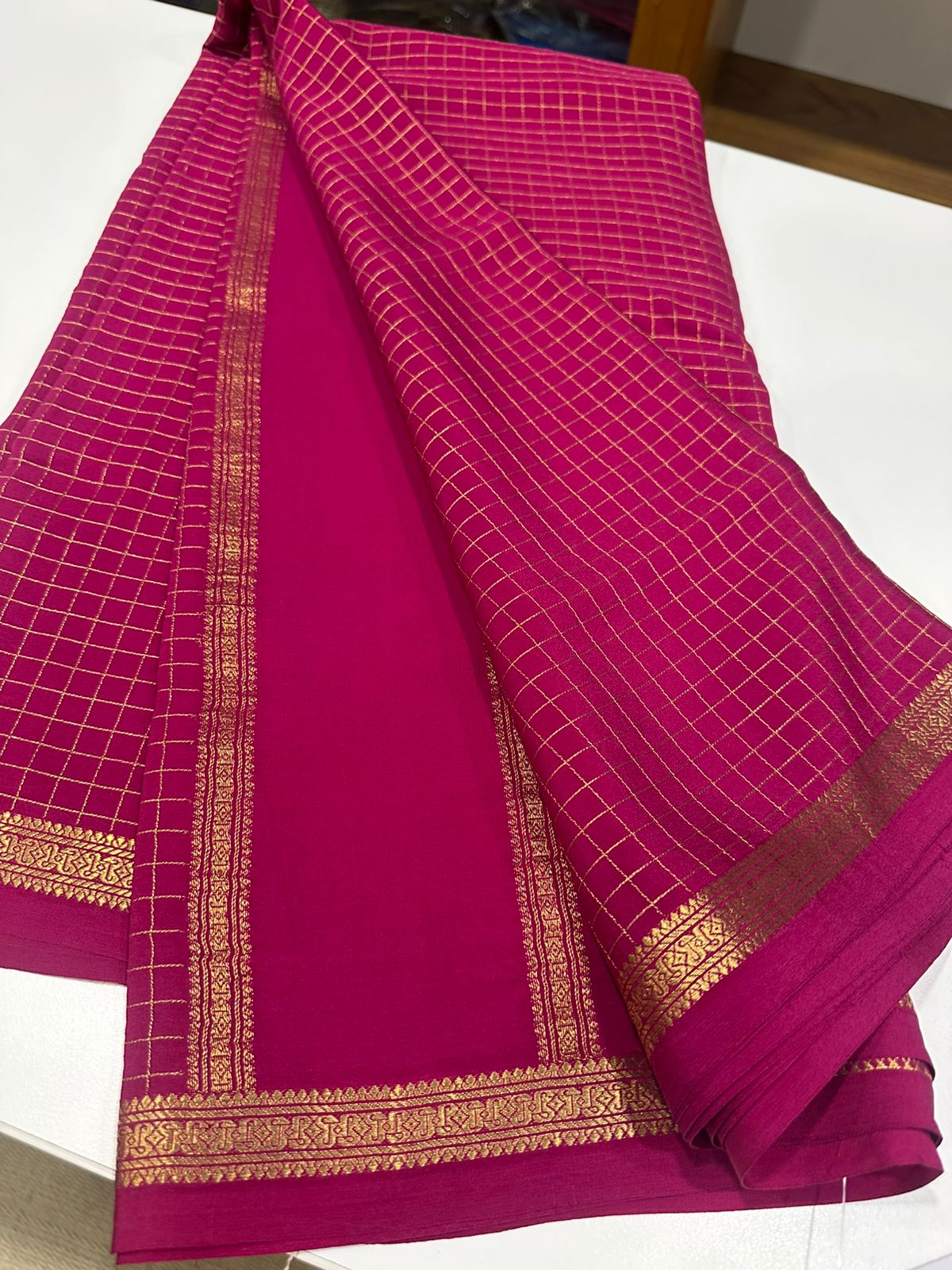 Pure mysore silk 120 grm thickness saree