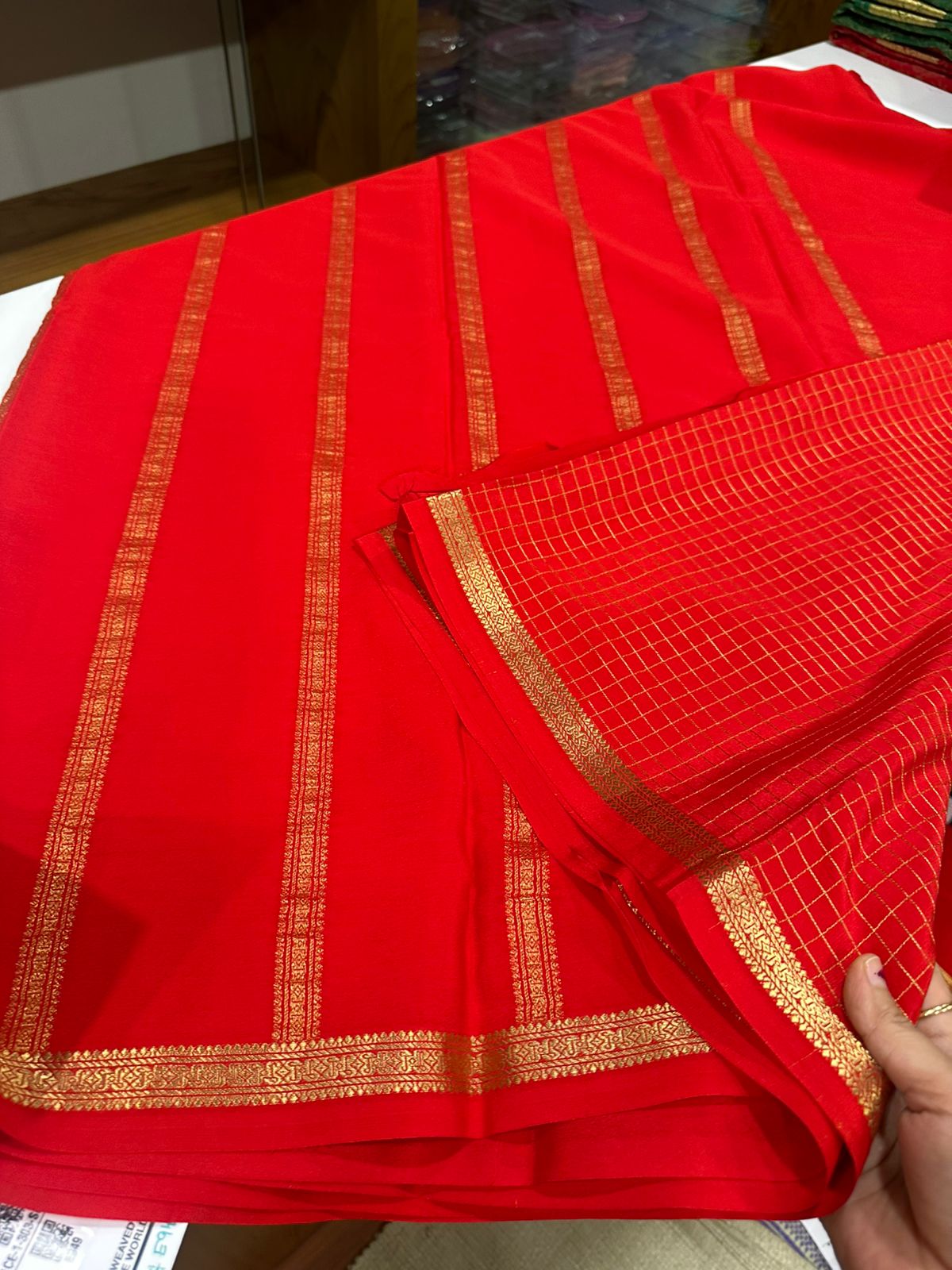 Pure mysore silk 120 grm thickness saree