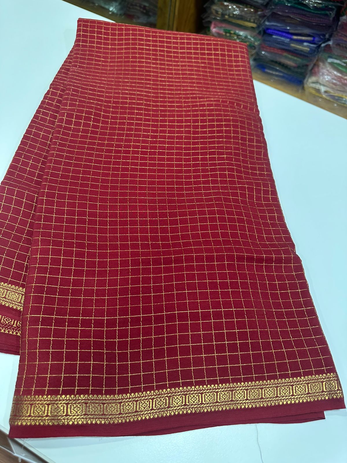 Pure mysore silk 120 grm thickness saree