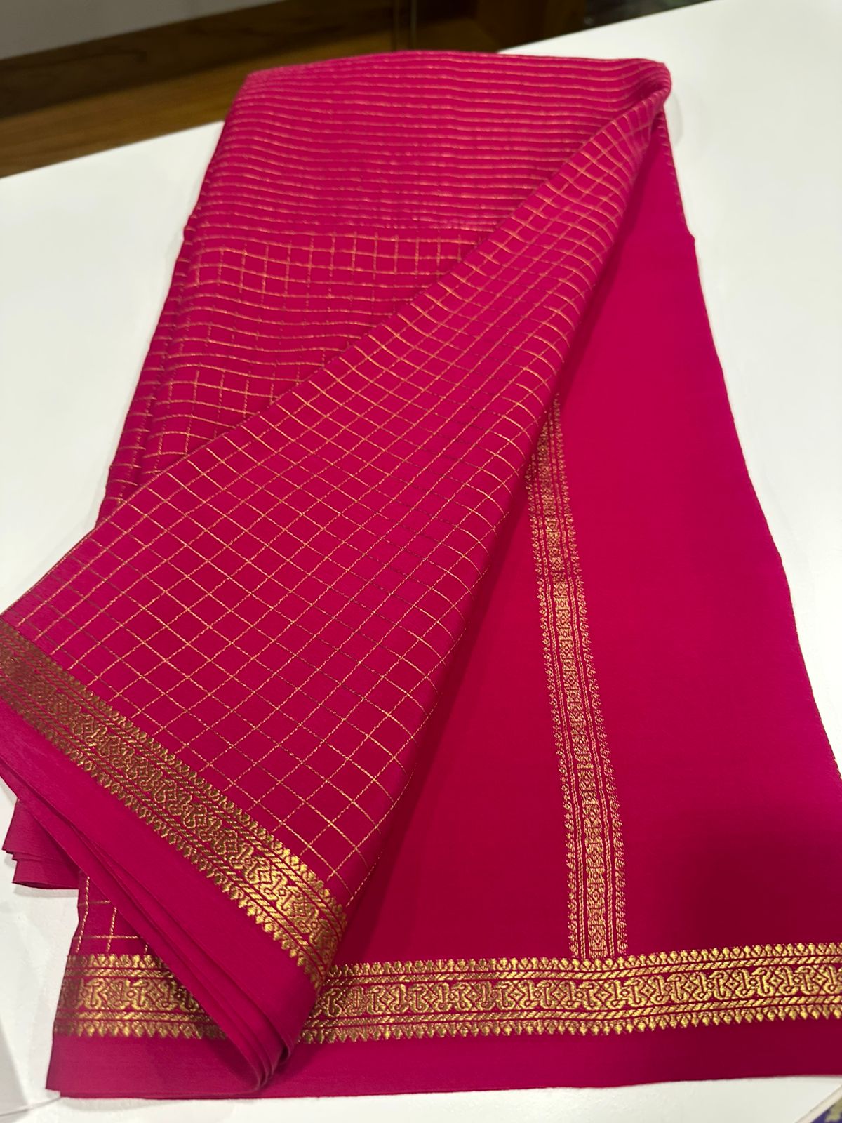 Pure mysore silk 120 grm thickness saree