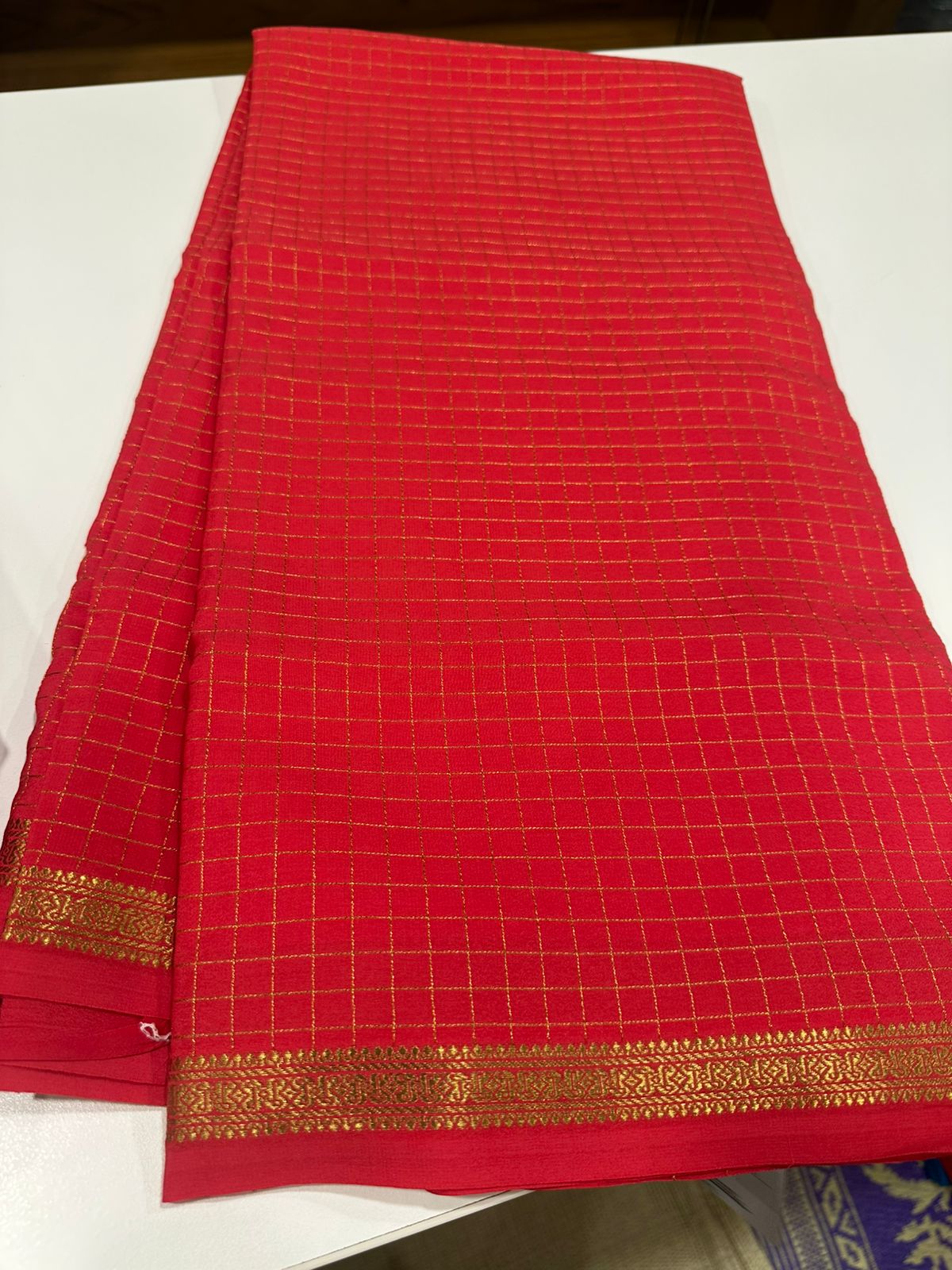 Pure mysore silk 120 grm thickness saree