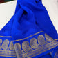 Pure mysore silk mango border 100 grm saree