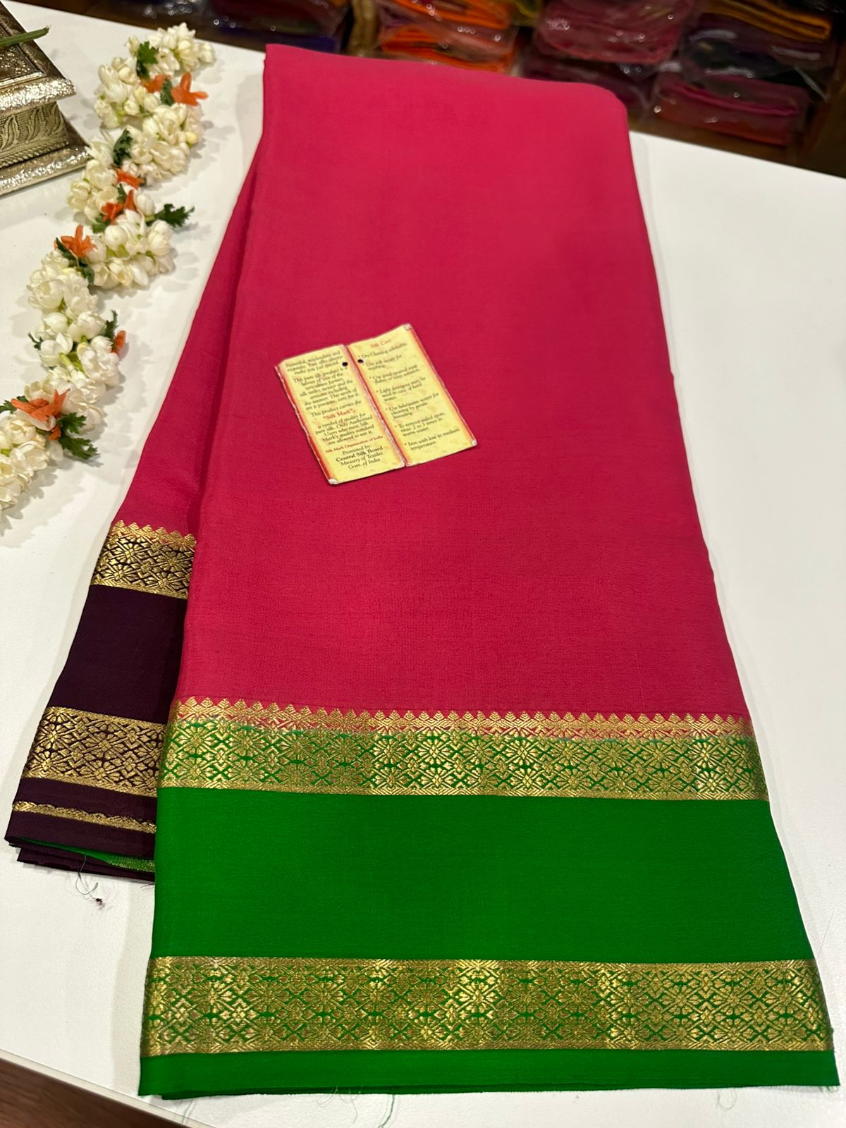 Pure Mysore Silk Ganga Jamuna Saree