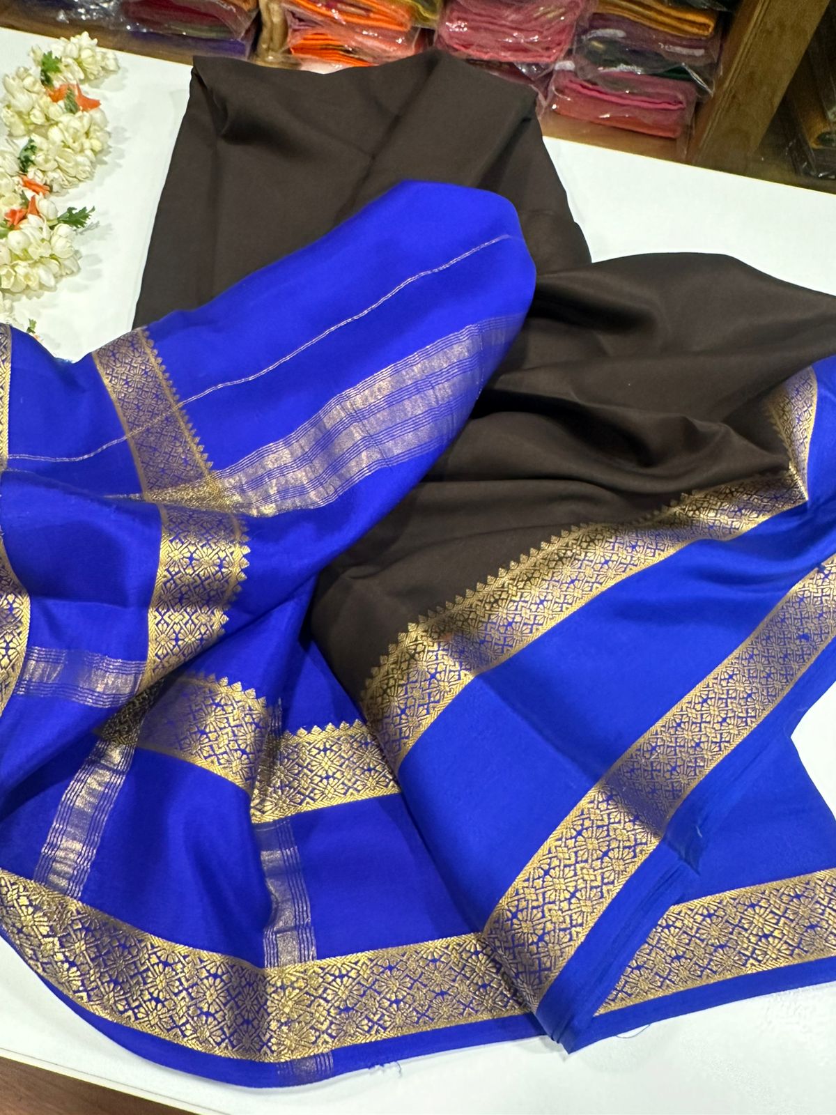 Pure Mysore Silk Ganga Jamuna Saree