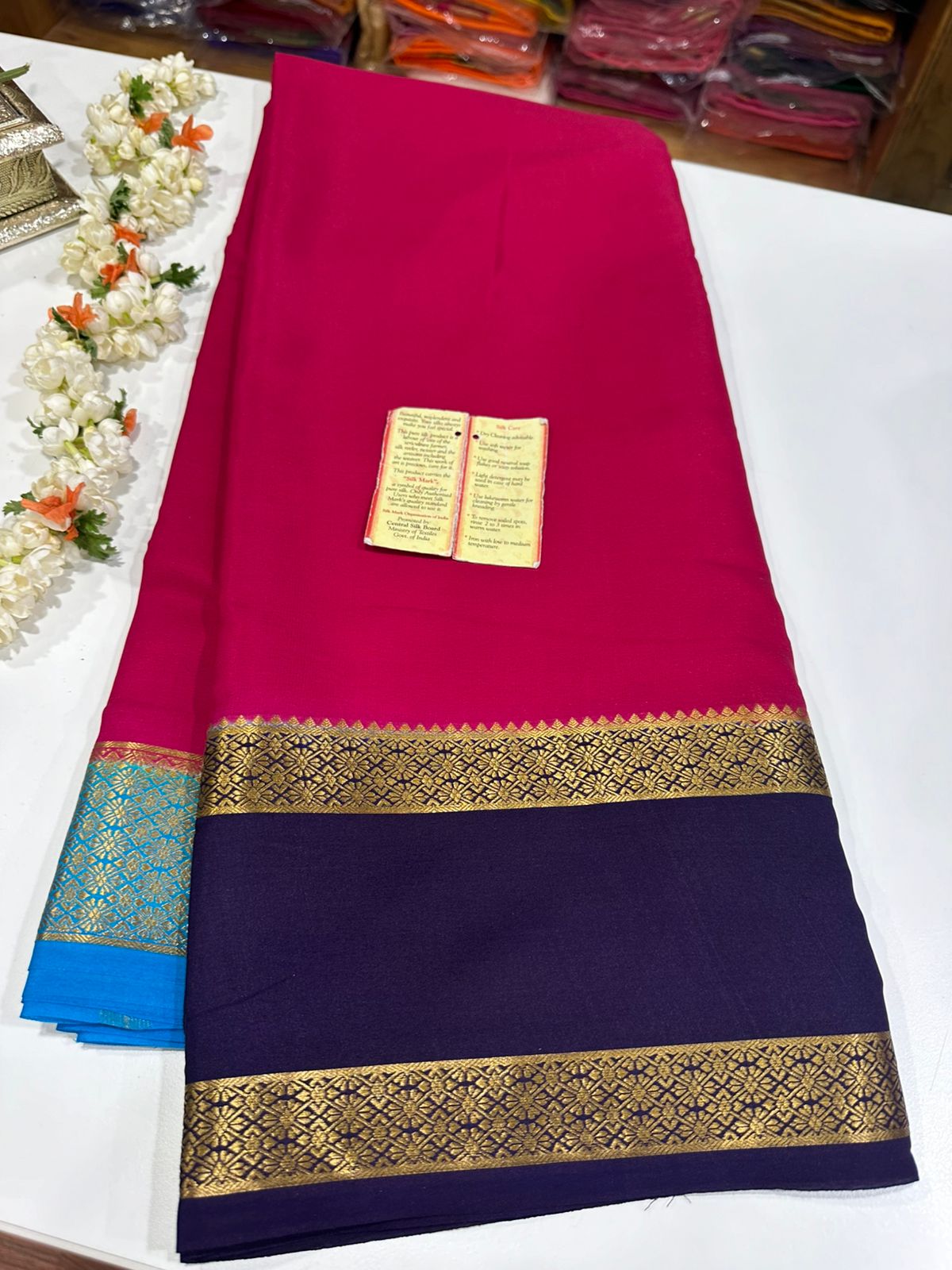 Pure Mysore Silk Ganga Jamuna Saree