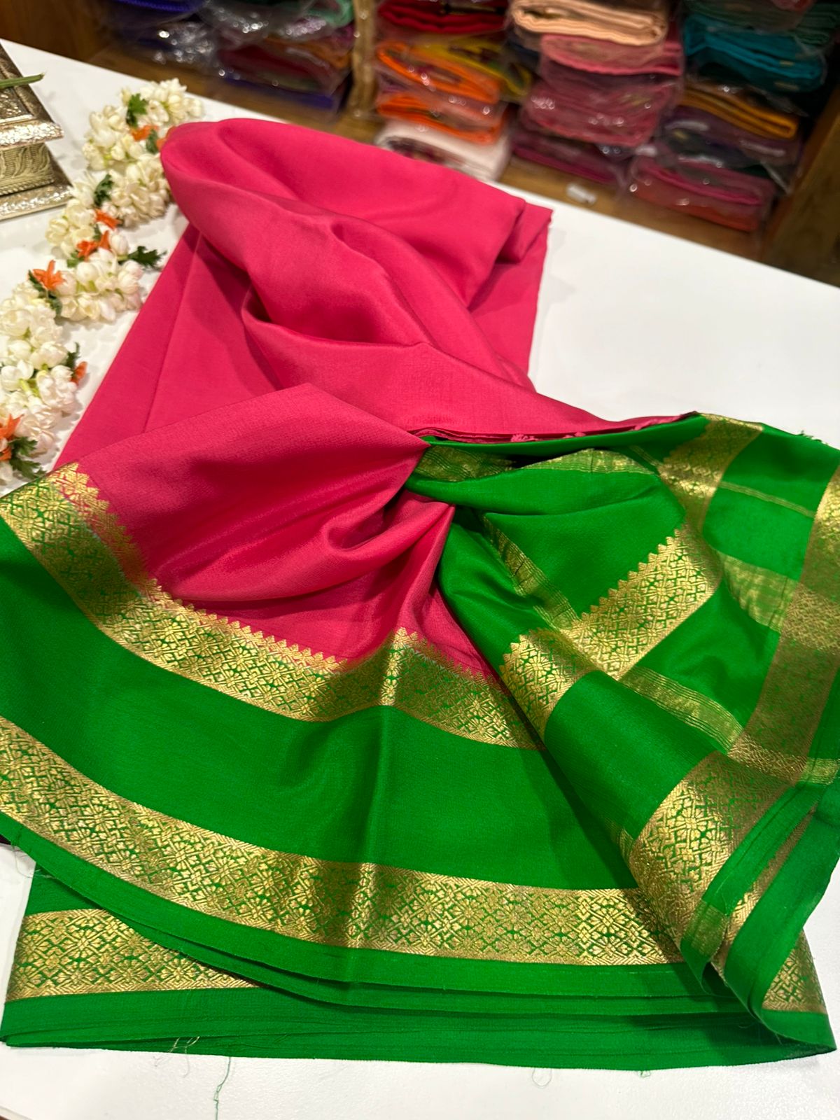 Pure Mysore Silk Ganga Jamuna Saree