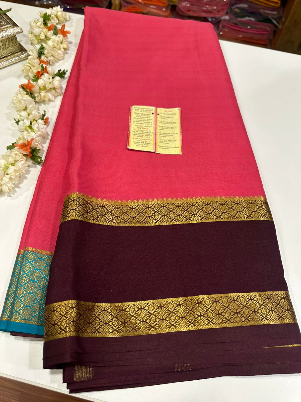 Pure Mysore Silk Ganga Jamuna Saree