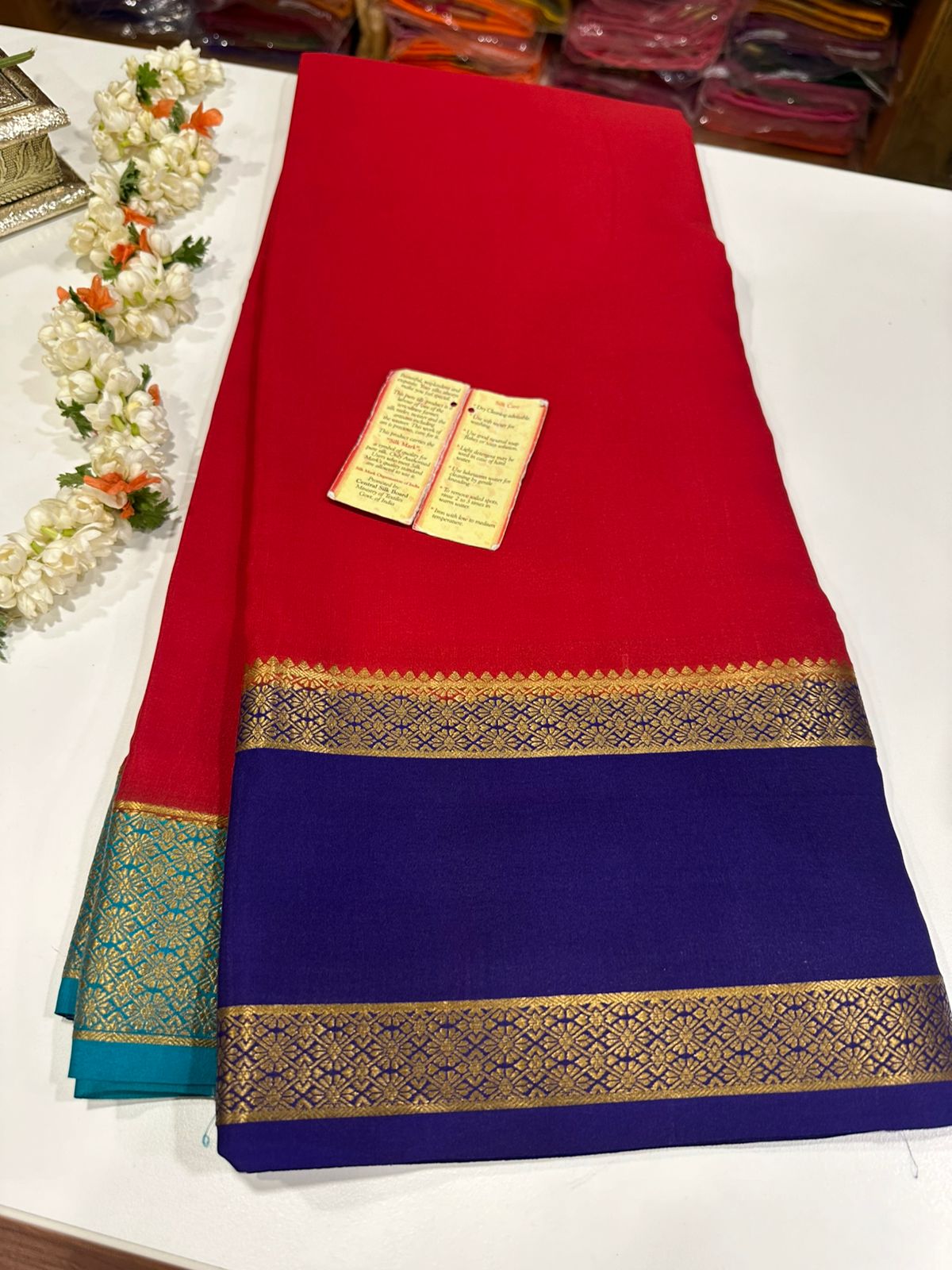 Pure Mysore Silk Ganga Jamuna Saree