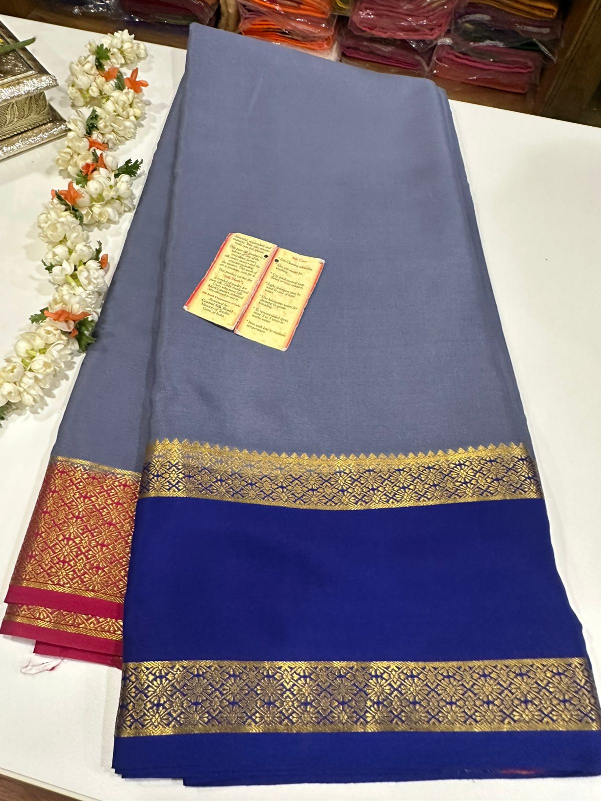 Pure Mysore Silk Ganga Jamuna Saree