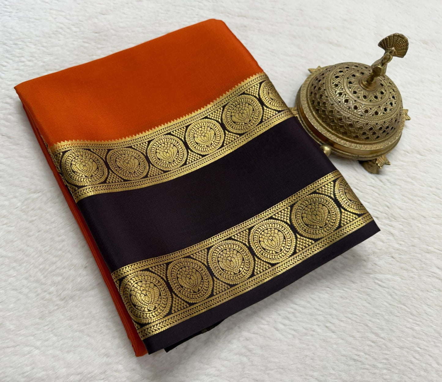 Pure Mysore Silk Ganga Jamuna Saree