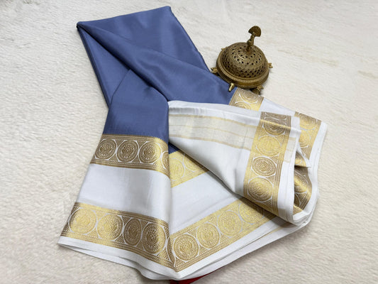 Pure Mysore Silk Ganga Jamuna Saree
