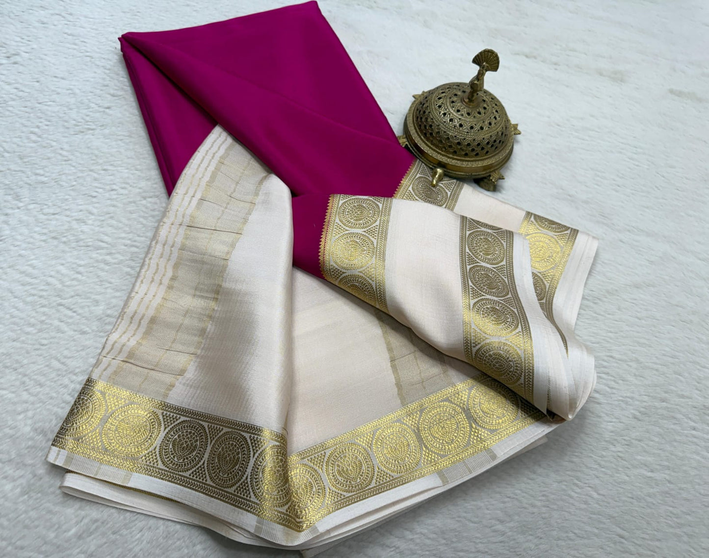 Pure Mysore Silk Ganga Jamuna Saree
