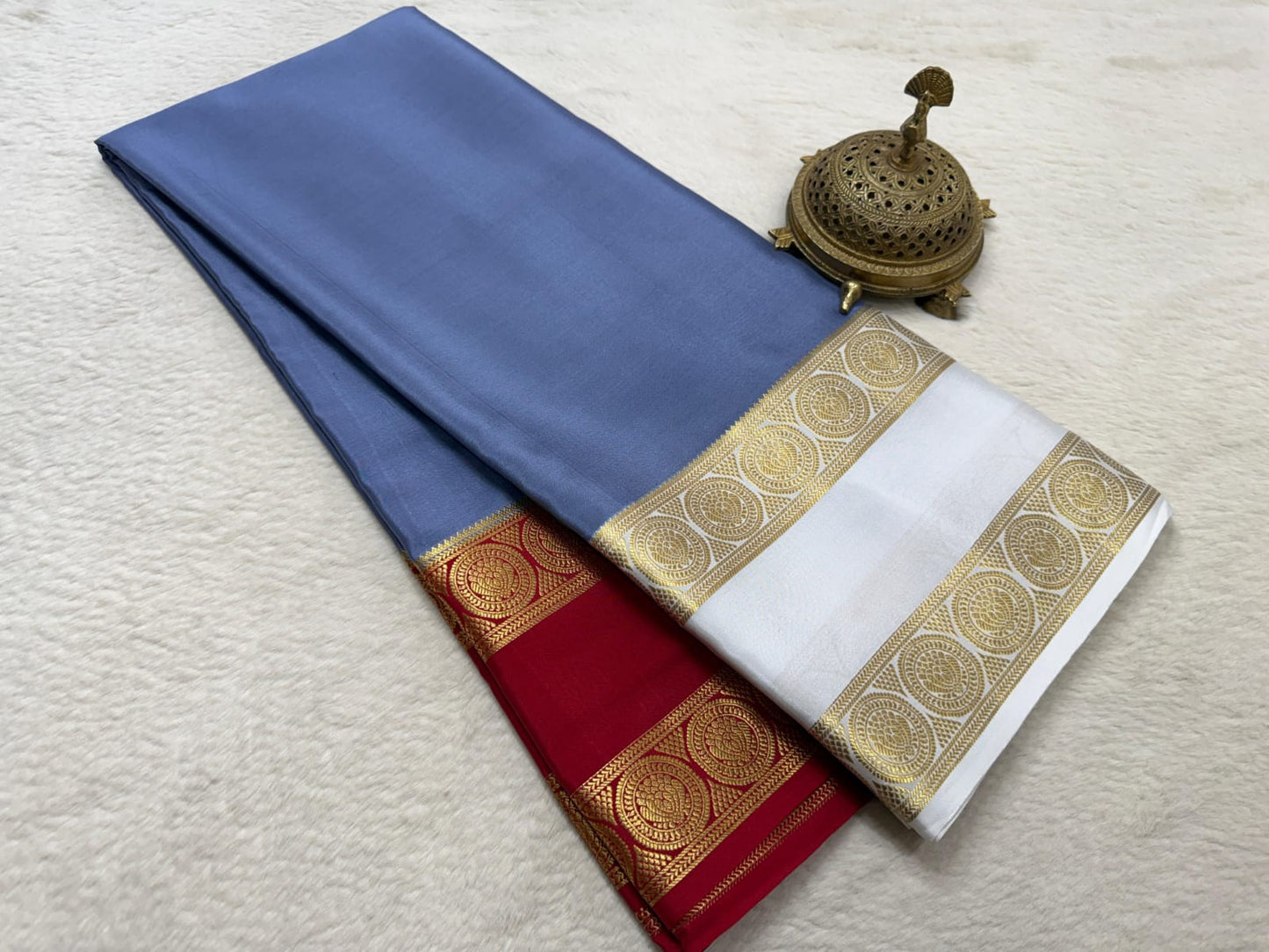 Pure Mysore Silk Ganga Jamuna Saree