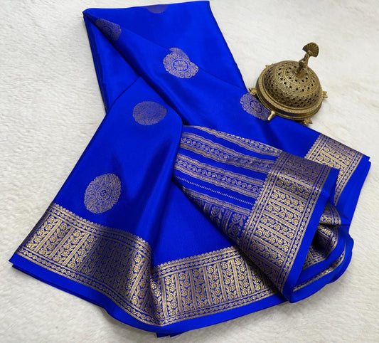 Pure Mysore Silk Authentic Butta Work Saree