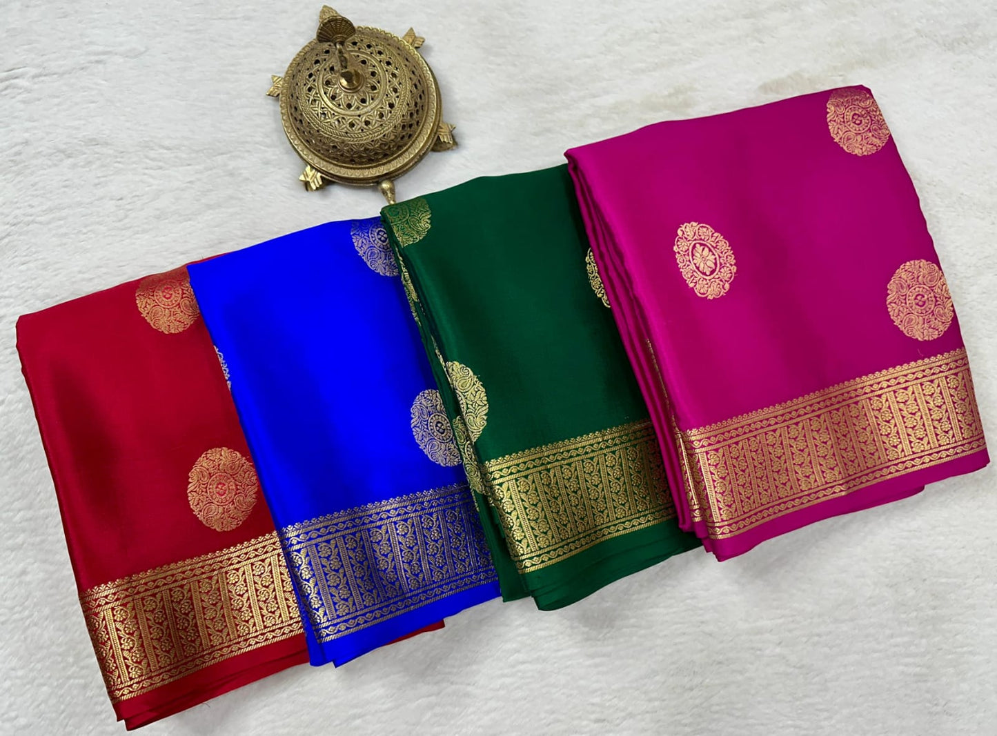 Pure Mysore Silk Authentic Butta Work Saree